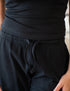 Women summer pajama set Black T-shirt + Pants